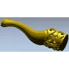 Rococo Curved Leg 3D STL model for CNC milling