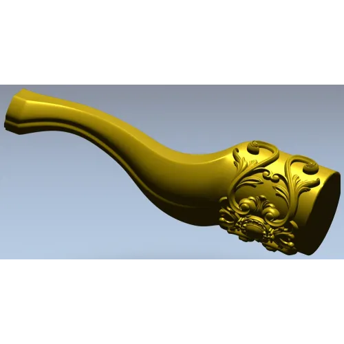Rococo Curved Leg 3D STL model for CNC milling