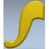 S-shaped Decorative Applique STL for CNC