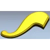 S-shaped Decorative Applique STL for CNC