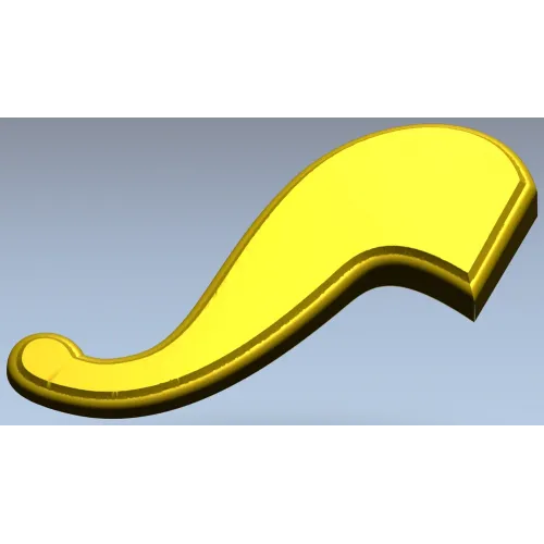 S-shaped Decorative Applique STL for CNC