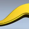 S-shaped Decorative Applique STL for CNC