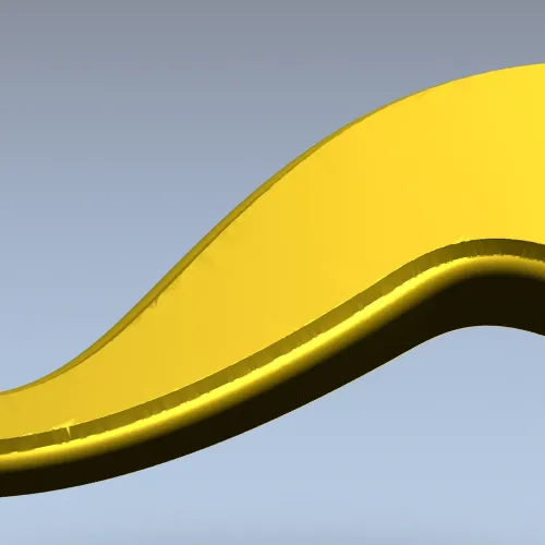 S-shaped Decorative Applique STL for CNC