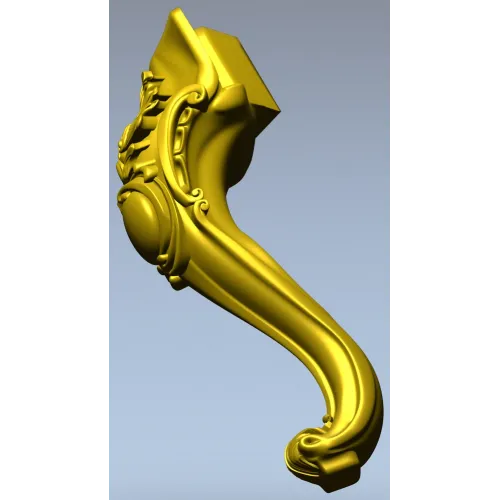 Резная мебельная ножка в стиле рококо - 3D модель STL для ЧПУ