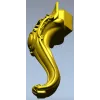 Резная мебельная ножка в стиле рококо - 3D модель STL для ЧПУ