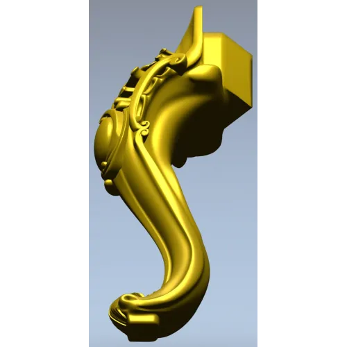 Резная мебельная ножка в стиле рококо - 3D модель STL для ЧПУ