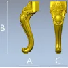 Резная мебельная ножка в стиле рококо - 3D модель STL для ЧПУ