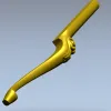 Балясина с декоративной завиткой - 3D модель STL для ЧПУ
