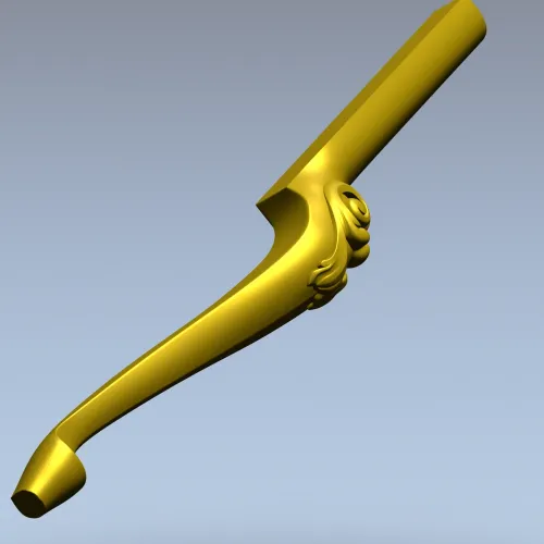 Балясина с декоративной завиткой - 3D модель STL для ЧПУ