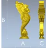 Балясина "Крылатый Лев" - 3D модель в формате STL для ЧПУ