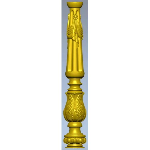 Ornate Acanthus Baluster STL for CNC