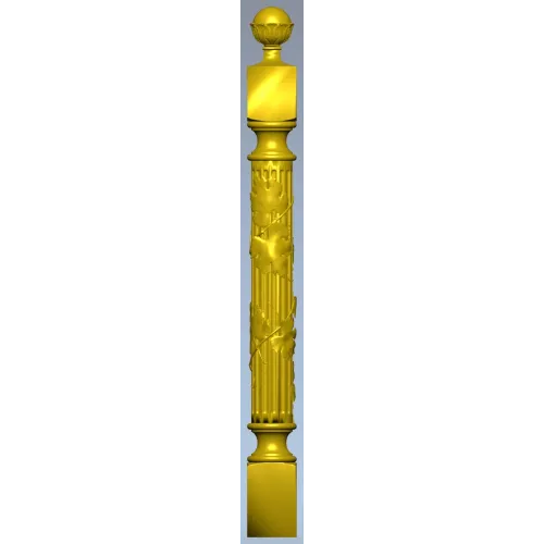 Балясина с лозой - 3D STL модель для ЧПУ