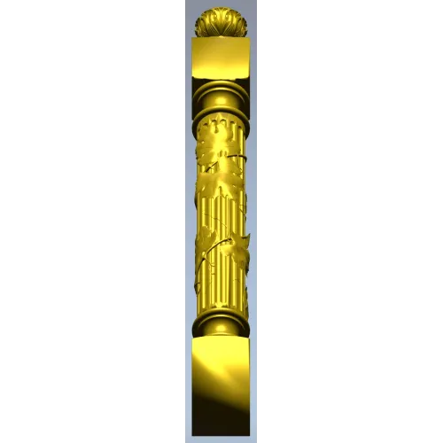 Балясина с лозой - 3D STL модель для ЧПУ