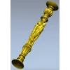 Caryatid baluster STL model for CNC router - high-relief spindle