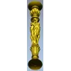 Caryatid baluster STL model for CNC router - high-relief spindle