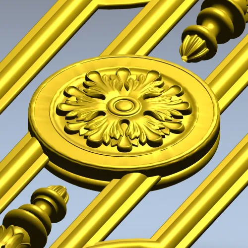 Florentine Medallion Baluster - STL 3D model for CNC
