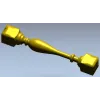 Балясина с кубическими торцами - 3D модель STL для ЧПУ