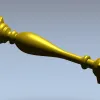 Балясина с кубическими торцами - 3D модель STL для ЧПУ