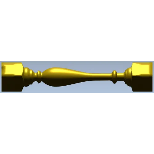Балясина с кубическими торцами - 3D модель STL для ЧПУ