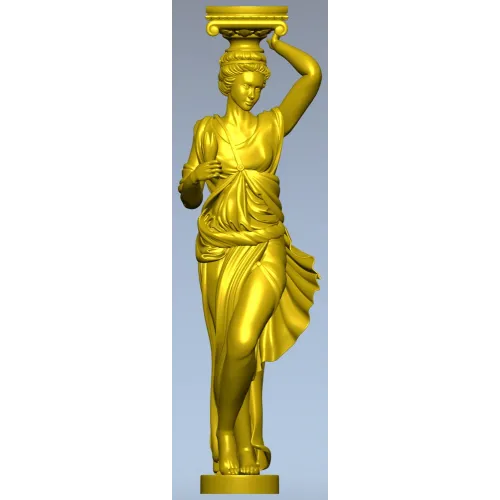 Кариатида-балясина в классическом стиле - 3D модель STL для ЧПУ