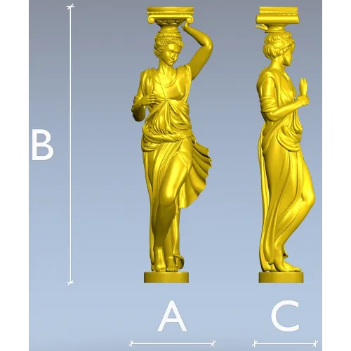 Кариатида-балясина в классическом стиле - 3D модель STL для ЧПУ