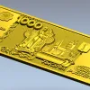High-relief Banknote Plaque STL for CNC