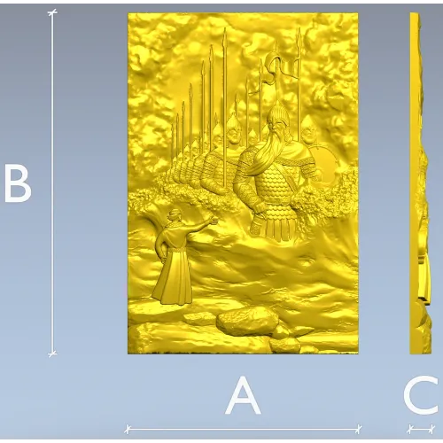 Стояние Богатыри - 3D панно в формате STL для ЧПУ