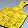 Разделочная доска с совами - 3D модель в формате STL для ЧПУ