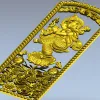 Резное панно "Ганеша на лотосе" - 3D модель STL для ЧПУ