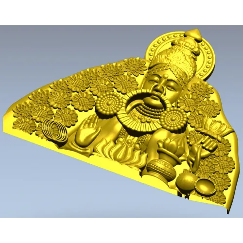 Благословляющий Будда с цветами - STL 3D модель для ЧПУ