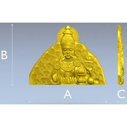 Благословляющий Будда с цветами - STL 3D модель для ЧПУ