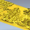 Радха и Кришна - Лесная идиллия (3D модель STL для ЧПУ)