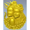 Shiva and Parvati Devotional Panel - 3D STL model for CNC