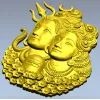 Shiva and Parvati Devotional Panel - 3D STL model for CNC