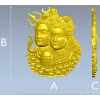 Shiva and Parvati Devotional Panel - 3D STL model for CNC