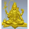 Шива в медитации - 3D модель STL для ЧПУ