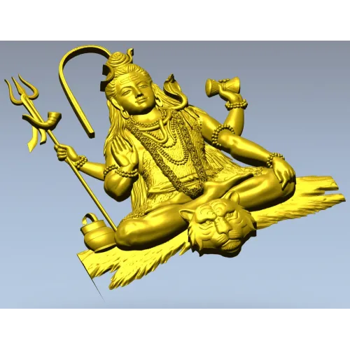 Шива в медитации - 3D модель STL для ЧПУ