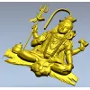 Шива в медитации - 3D модель STL для ЧПУ