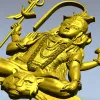 Шива в медитации - 3D модель STL для ЧПУ