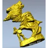 Вождь и Волк - 3D модель STL для ЧПУ