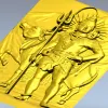 Shiva with Nandi - high relief panel STL for CNC