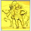 Shiva with Nandi - high relief panel STL for CNC