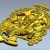 3D модель барельефа - Ведический Мудрец на троне (STL)