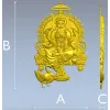 3D модель барельефа - Ведический Мудрец на троне (STL)
