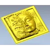 Панно "Будда в листве" - 3D модель STL для ЧПУ