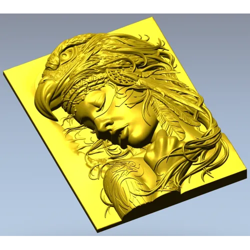 STL модель панно "Дочь Орла" - 3D модель stl для ЧПУ