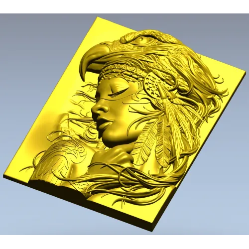 STL модель панно "Дочь Орла" - 3D модель stl для ЧПУ