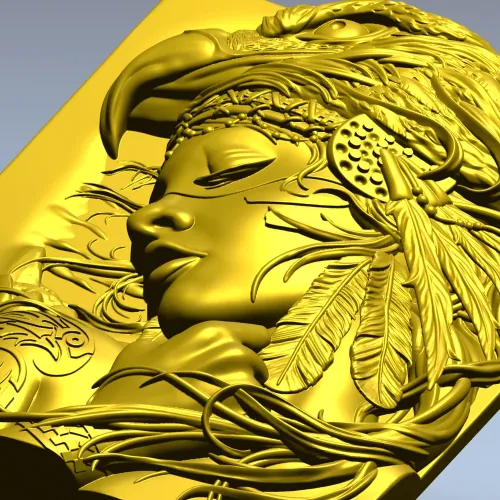 STL модель панно "Дочь Орла" - 3D модель stl для ЧПУ