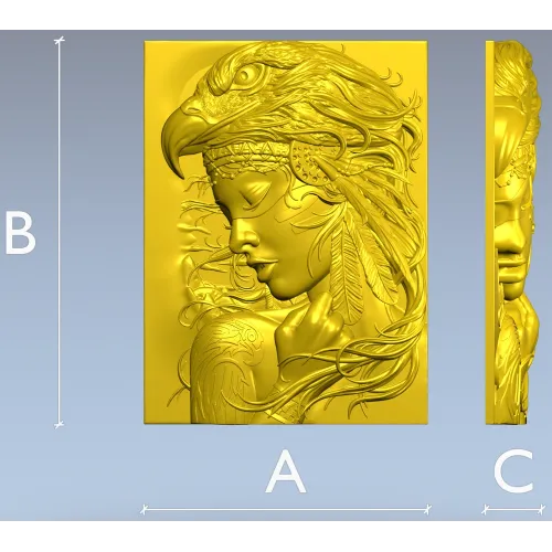 STL модель панно "Дочь Орла" - 3D модель stl для ЧПУ