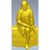 Панно "Сидящий мудрец" - 3D модель STL для ЧПУ